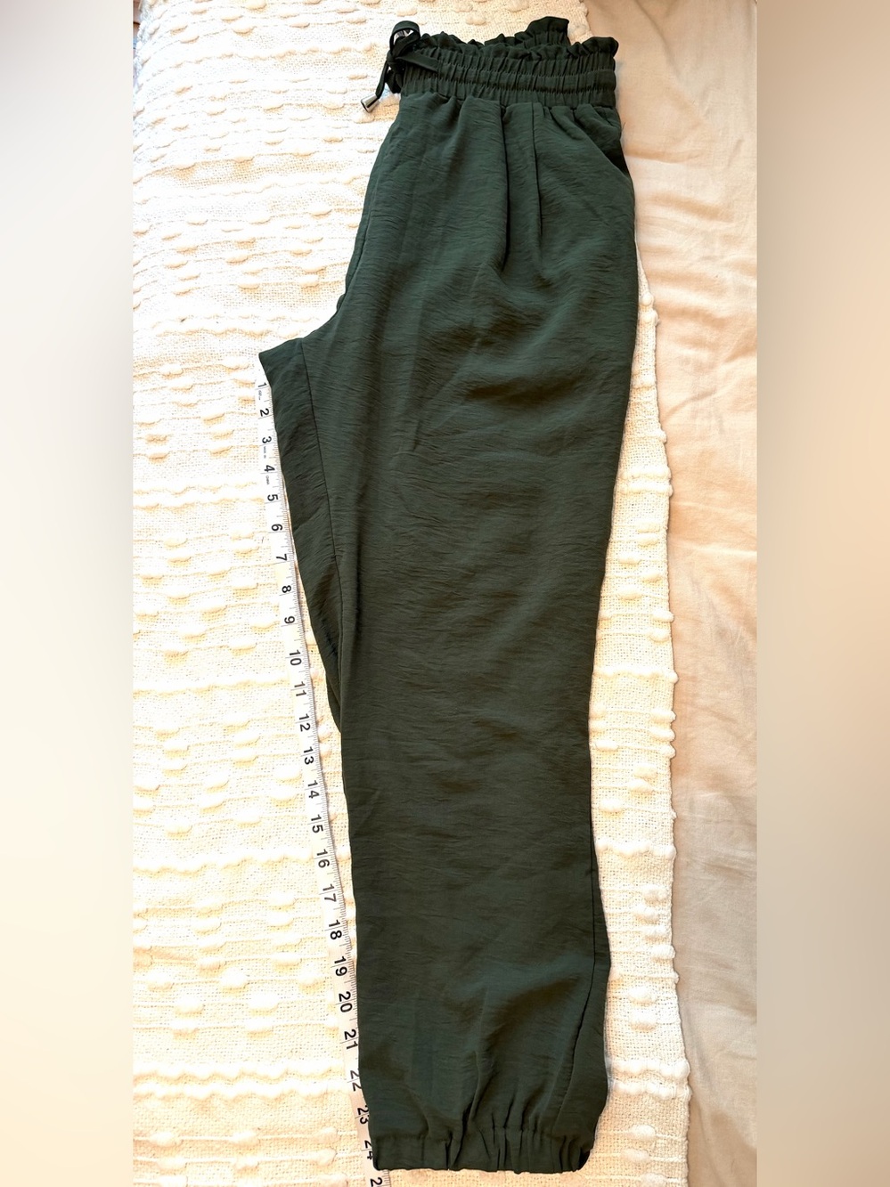 Casual Drawstring Trouser Jogger Pants w/pockets - Green - NWOT Size M - Picture 5 of 6